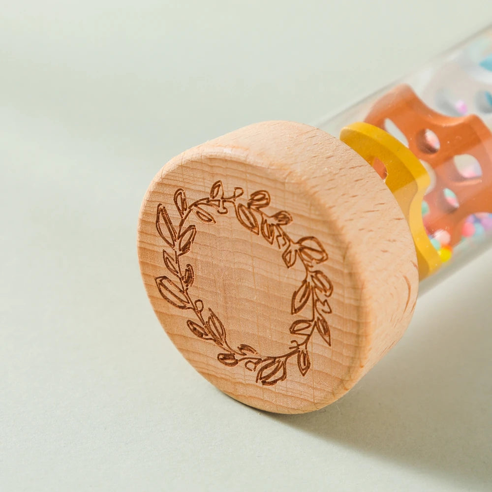 Raindrop Rhythm Rattle – Montessori Wooden Rainmaker